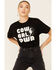 Ali Dee Women's Cowgirl Power Graphic Tee , Black, hi-res