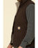 Image #4 - Carhartt Men's Dark Brown Washed Duck Sherpa Lined Mock Neck Loose Fit Work Vest, Dark Brown, hi-res