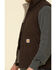 Carhartt Men's Dark Brown Washed Duck Sherpa Lined Mock Neck Work Vest , Dark Brown, hi-res
