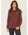 Image #1 - Carhartt Women's TENCEL™ Fiber Series Relaxed Fit Graphic Sweatshirt, Wine, hi-res