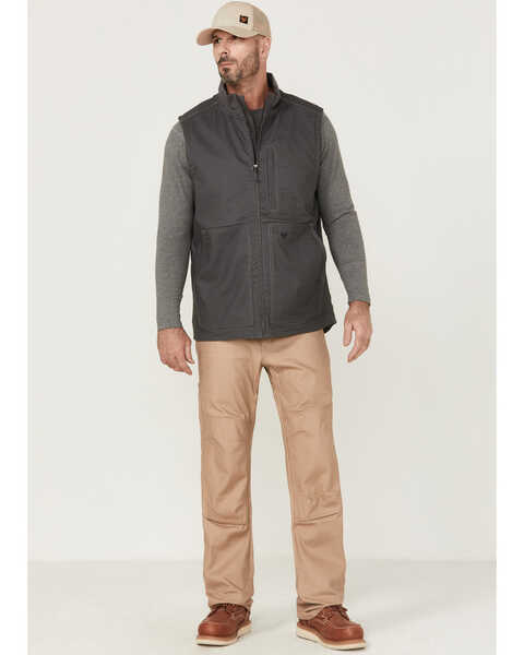 Image #2 - Hawx Men's Pro Zip-Front Insulated Work Vest , Charcoal, hi-res