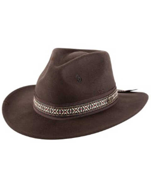 Bullhide Men's Lonely Southwestern Fedora Hat, Chocolate, hi-res