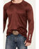 Image #3 - RANK 45® Men's Long Sleeve Performance T-Shirt, Wine, hi-res