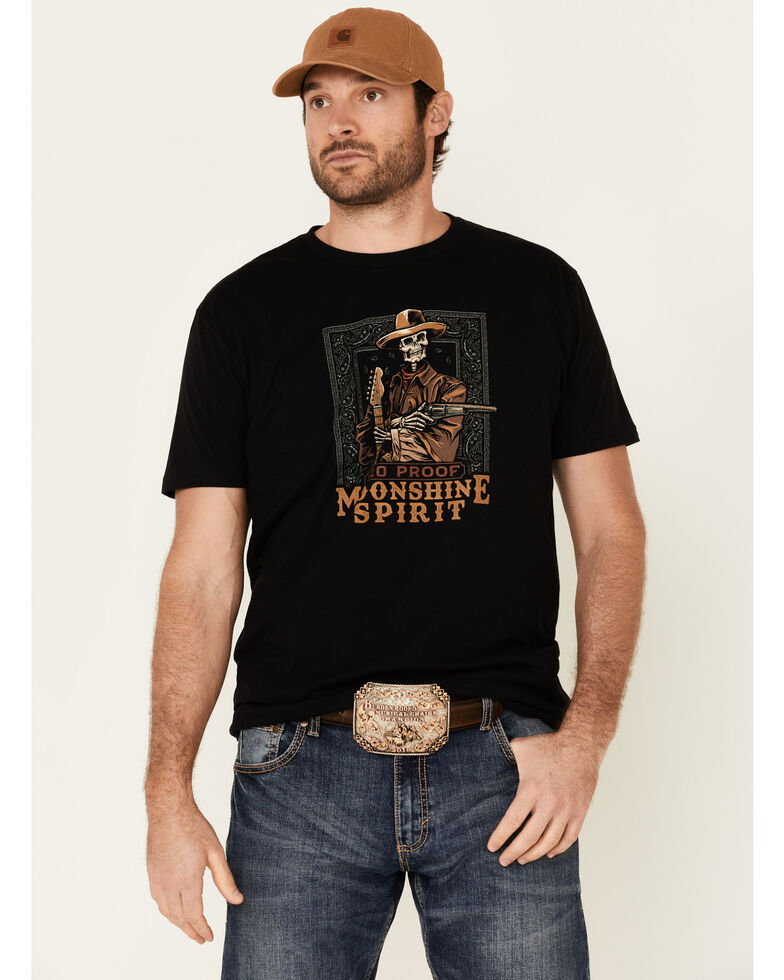 Moonshine Spirit Men's Outlaw Graphic Short Sleeve T-Shirt , Black, hi-res