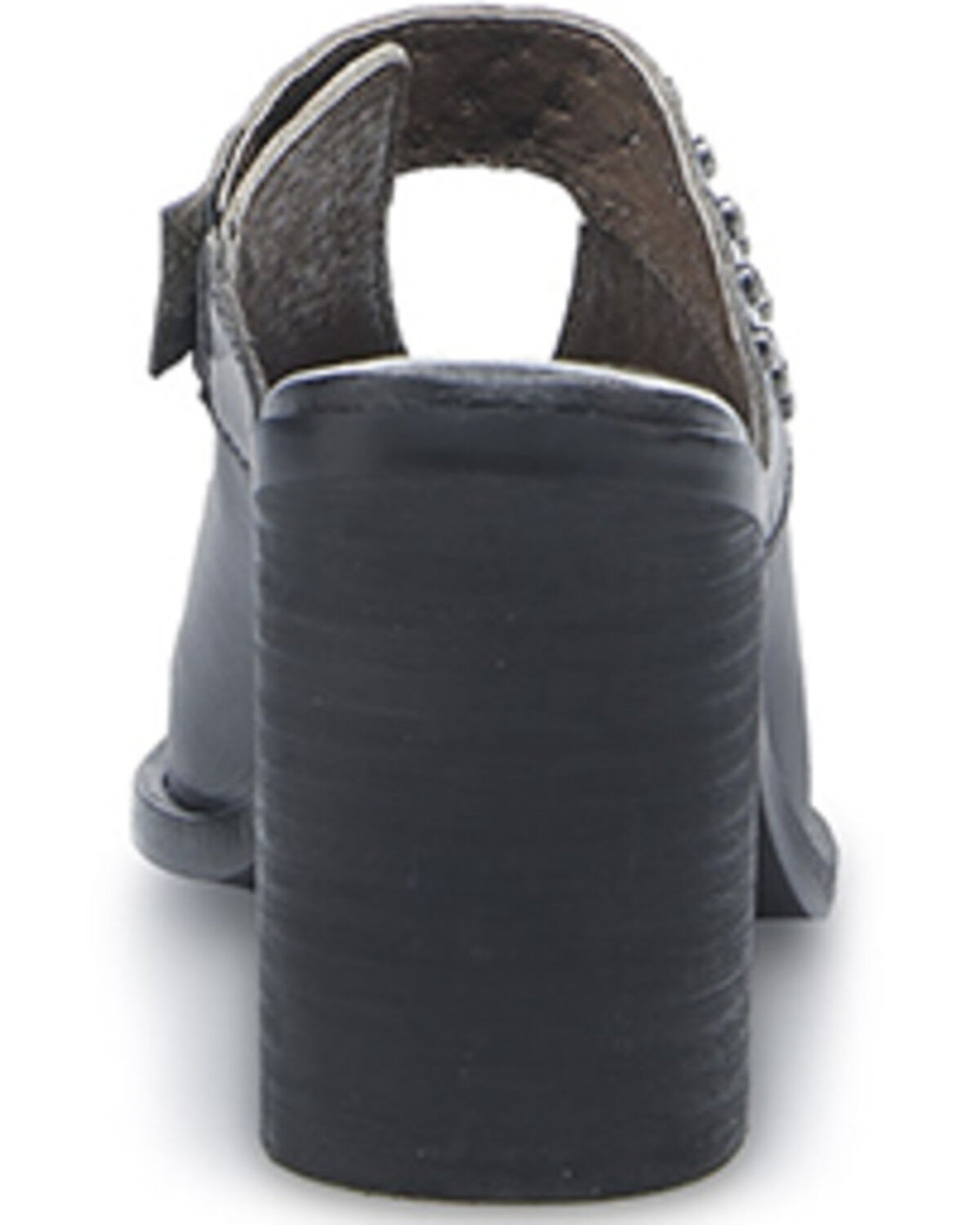 Image #4 - Circle G Women's Distressed Studded Mules, Black, hi-res