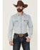 Image #1 - Rock & Roll Denim Men's Light Wash Long Sleeve Snap Denim Shirt, Light Wash, hi-res
