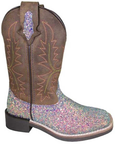 Image #1 - Smoky Mountain Little Girls' Ariel Western Boots - Broad Square Toe, Pink, hi-res
