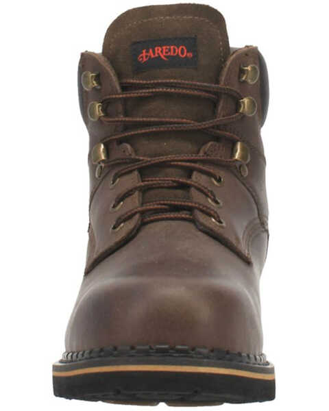 Laredo Men's Hub & Tack Lace-Up Work Boots - Steel Toe, Brown, hi-res