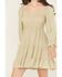Image #3 - Blue B Women's Gingham Long Sleeve Mini Dress, Olive, hi-res