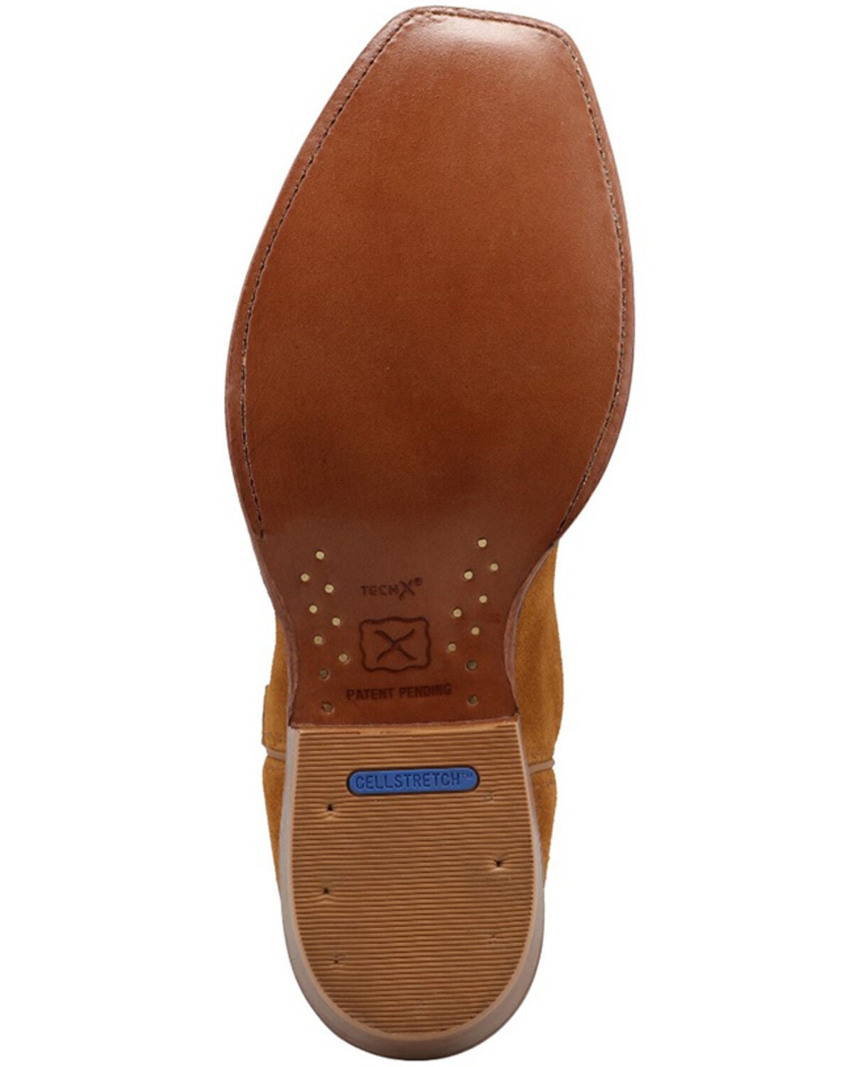 Image #7 - Twisted X Men's 12" Tech X&trade; Roughout Western Boots - Square Toe, Blue, hi-res