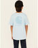 Image #4 - Carhartt Boys' Carhartt Logo Short Sleeve Graphic T-Shirt, Light Blue, hi-res