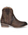 Image #2 - Circle G Women's Embroidered Tobacco Fashion Booties - Round Toe, Dark Brown, hi-res