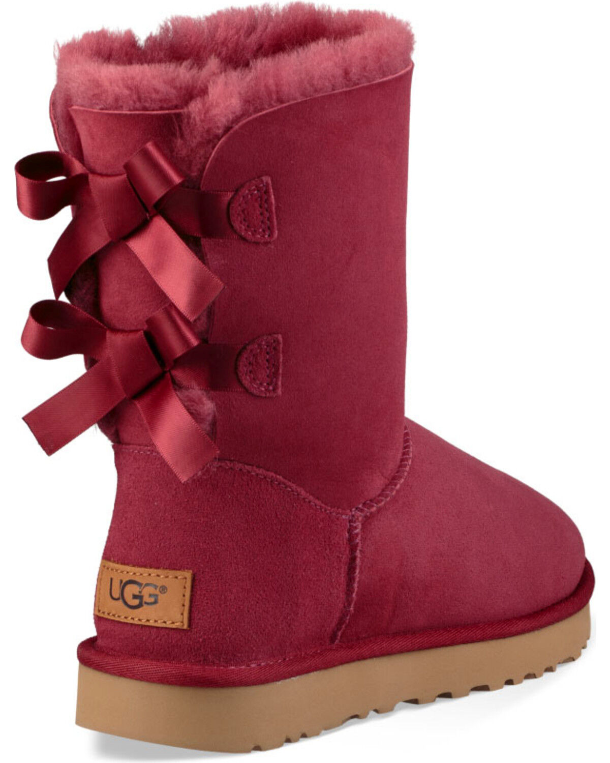 maroon uggs with bows