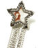 Image #2 - Shyanne Women's Star Cowhide Fringe Statement Earrings, Silver, hi-res