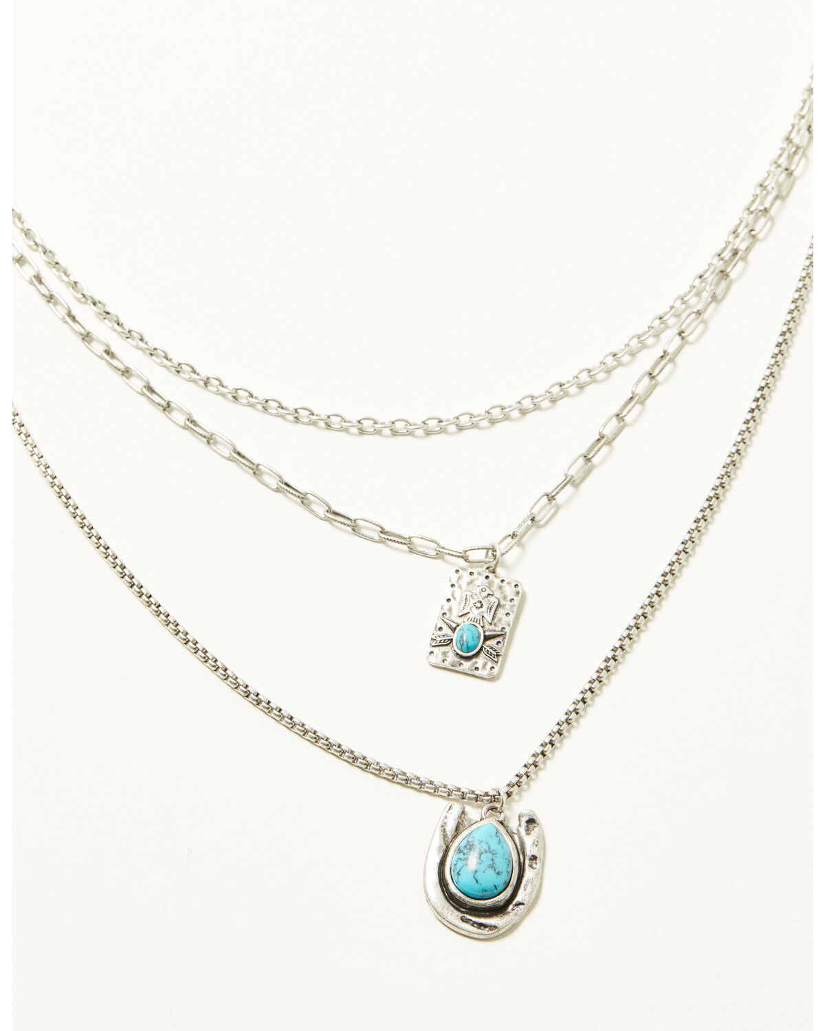 Image #1 - Idyllwind Women's Aurora Layered Necklace, Silver, hi-res