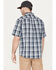 Image #4 - Dickies Men's Plaid Print Relaxed Fit Flex Short Sleeve Button Down Work Shirt, Blue, hi-res