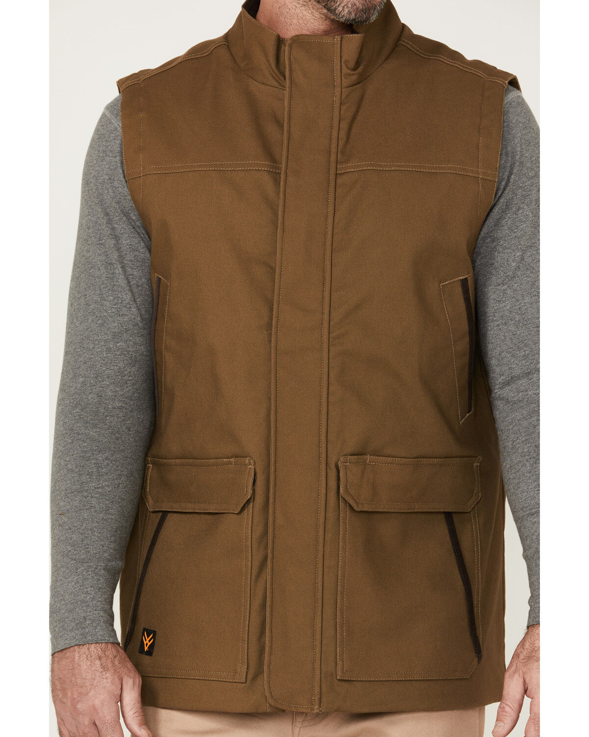 Image #3 - Hawx Men's Olive Tejon Insulated Stretch Work Vest, Olive, hi-res