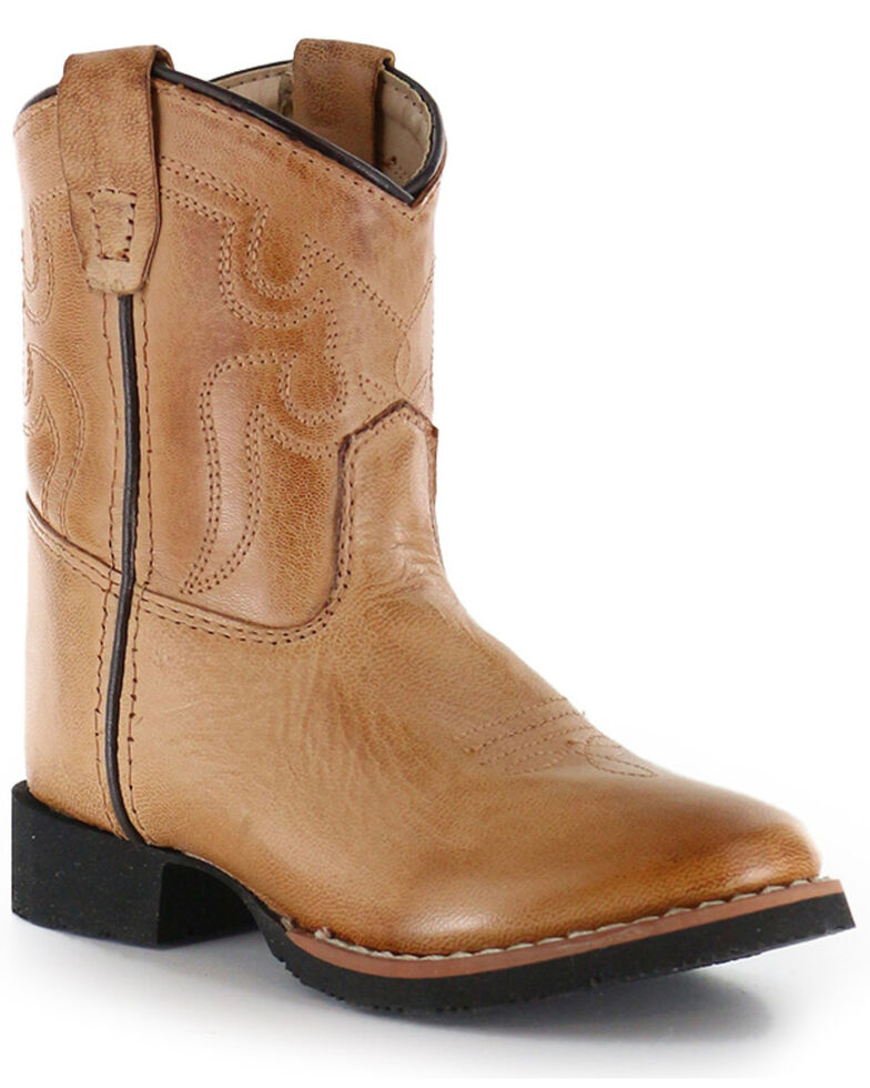 Cody James Toddler Showdown Western Boots - Round Toe, Tan, hi-res