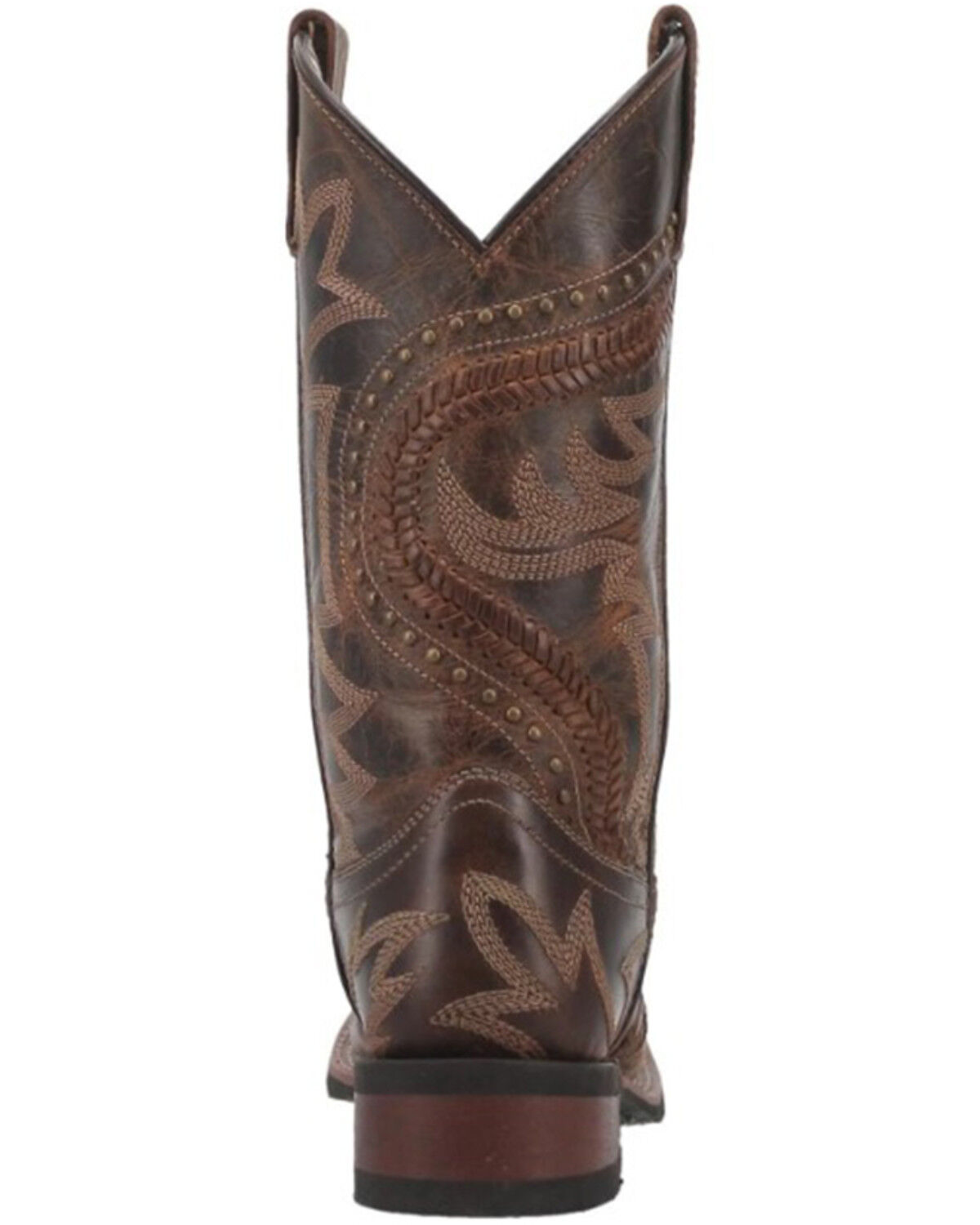 Image #5 - Laredo Women's Charli Performance Western Boots - Broad Square Toe, Distressed Brown, hi-res