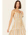 Image #2 - Angie Women's Stripe Tiered Maxi Dress, Mustard, hi-res