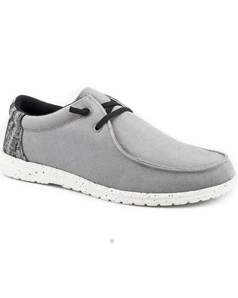 Roper Men's Hang Loose Casual Shoes - Moc Toe, Grey, hi-res