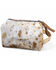 Image #1 - Ranch Junkie Women's Highlands Cowhide Cosmetic Bag, Caramel, hi-res