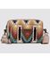 Image #1 - Wrangler Women's Southwestern Print Dual Sided Crossbody Purse with Wallet Compartment, Tan, hi-res