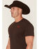 Image #2 - Cody James Men's Texas Long Horn Embroidered Short Sleeve Graphic T-Shirt, Dark Brown, hi-res