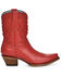 Image #2 - Corral Women's Embroidered Ankle Western Boots - Snip Toe, Red, hi-res