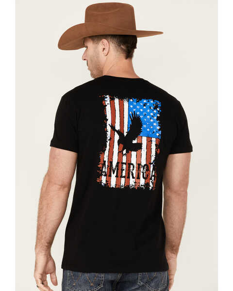 Image #4 - Cody James Men's US Eagle Flag Graphic Short Sleeve T-Shirt - Black, Black, hi-res