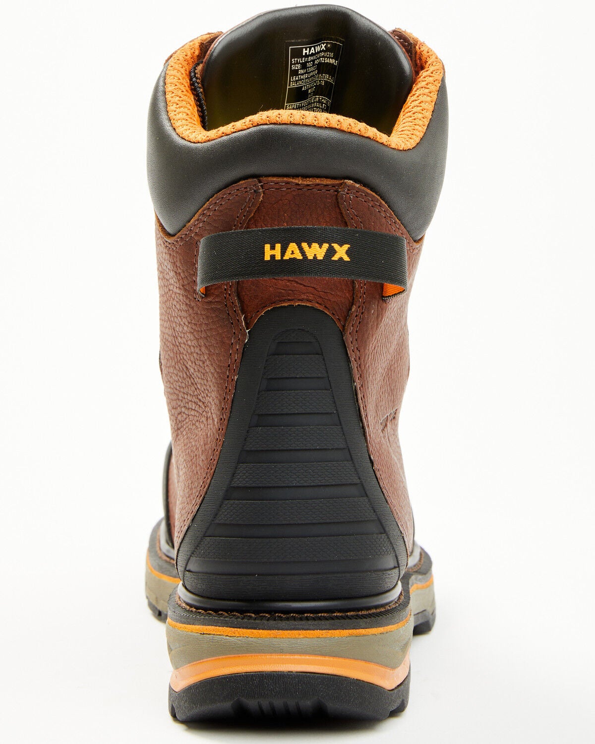 Image #5 - Hawx Men's 8" Enduro Heavy Industrial Lace-Up Waterproof Work Boots - Composite Toe, Dark Brown, hi-res