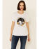 Cut & Paste Women's City Lights Got Nothin Graphic Short Sleeve Tee , Ivory, hi-res
