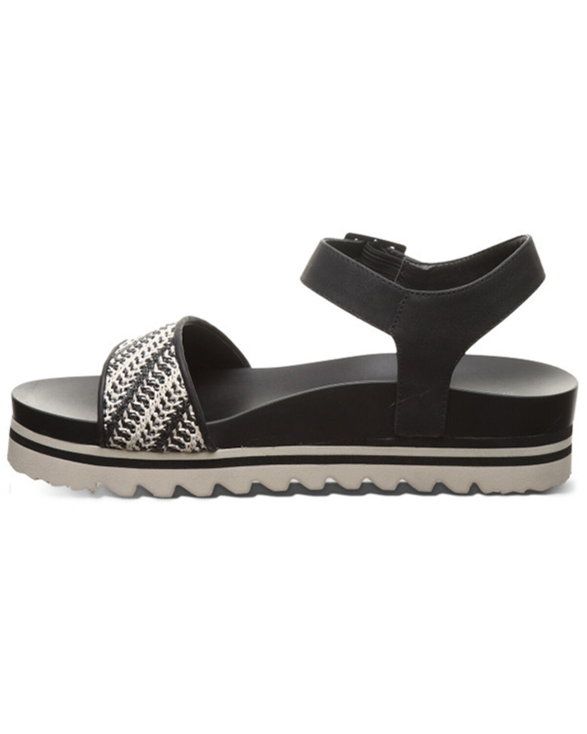 Image #3 - Bearpaw Women's Orion Platform Sandals, Black/white, hi-res