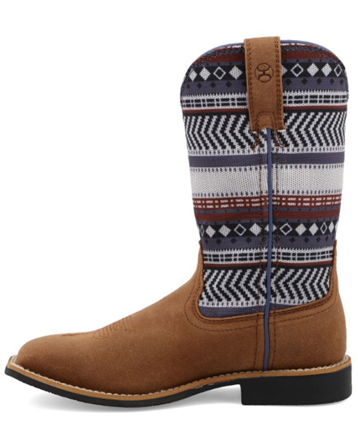 Image #3 - Hooey Twisted X Kids' Serape Stripe Western Boot - Square Toe, Brown, hi-res