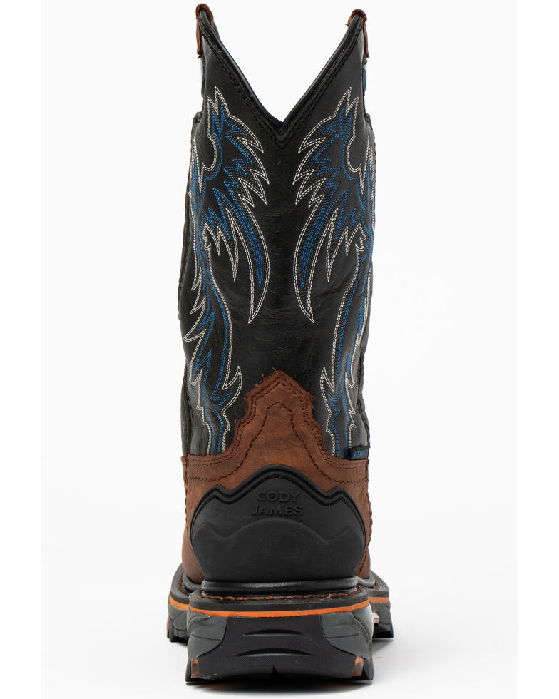Cody James Men's Decimator Western Work Boots - Nano Composite Toe, Brown, hi-res