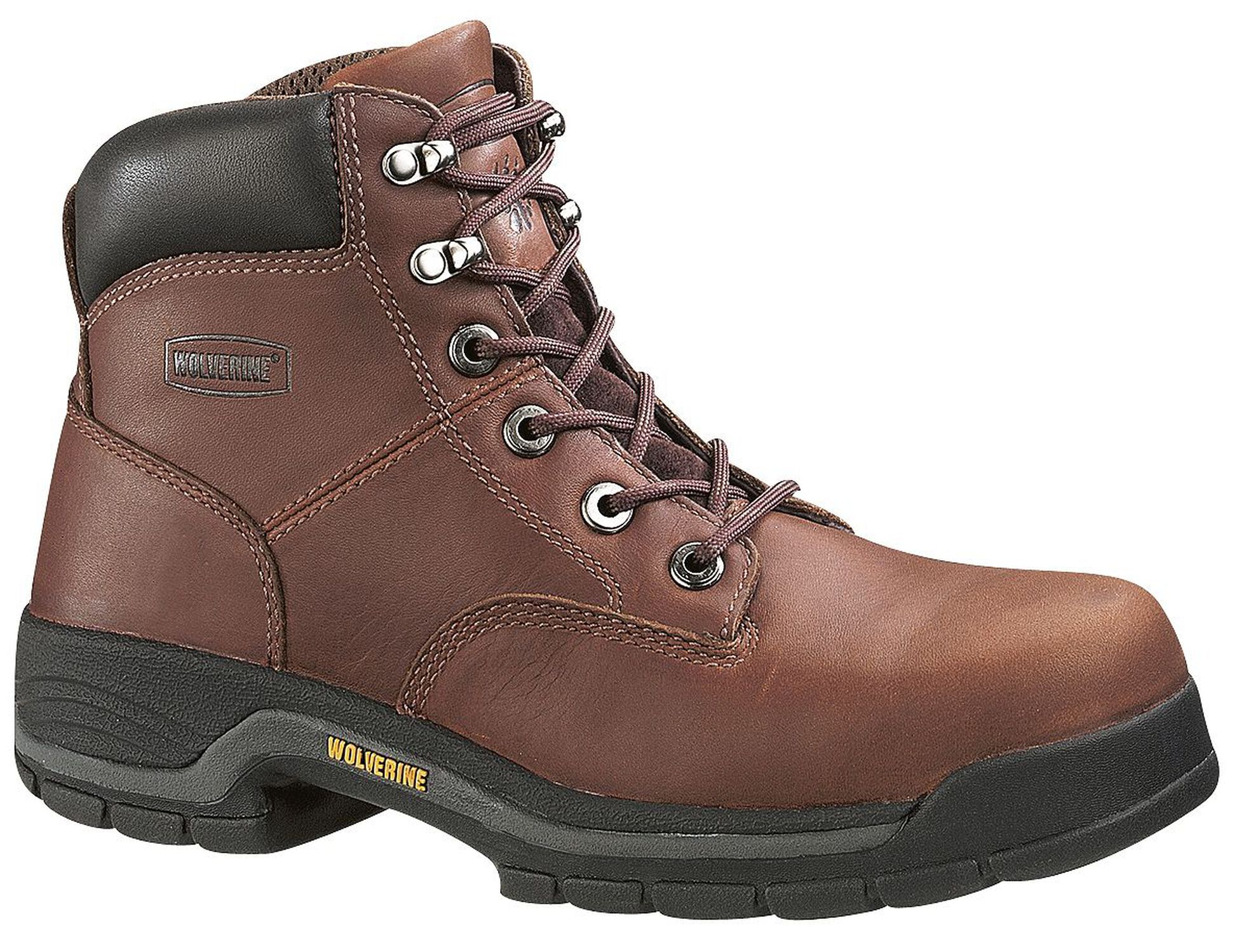Image #1 - Wolverine Men's Harrison 6" Work Boots - Steel Toe, Brown, hi-res