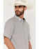 Image #2 - RANK 45&reg; Men's Charged Geo Print Short Sleeve Button-Down Stretch Western Shirt, Navy, hi-res
