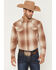 Image #1 - Cody James Men's Smoke Mountain Plaid Print Long Sleeve Snap Flannel Shirt, Lt Brown, hi-res