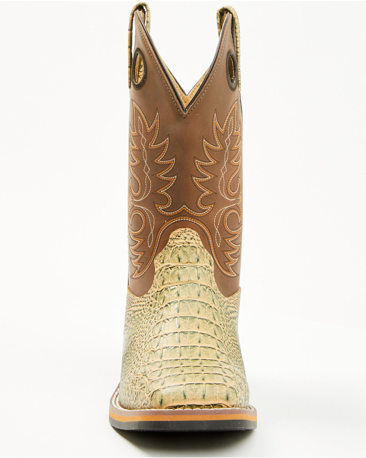 Image #4 - Cody James Little Boys' Gator Print Western Boots - Broad Square Toe, Brown, hi-res