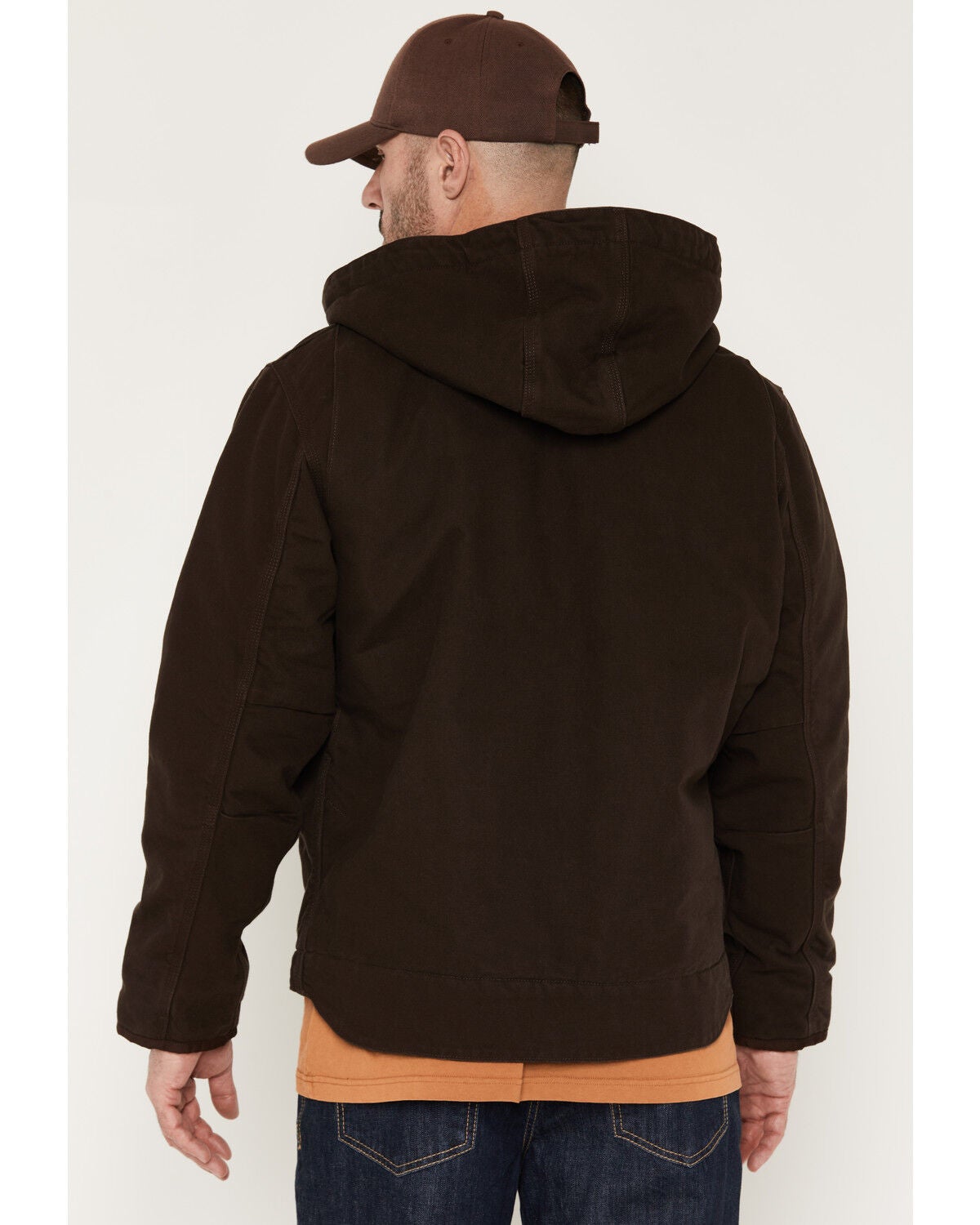 Carhartt Men's Washed Duck Sherpa Lined Hooded Work Jacket