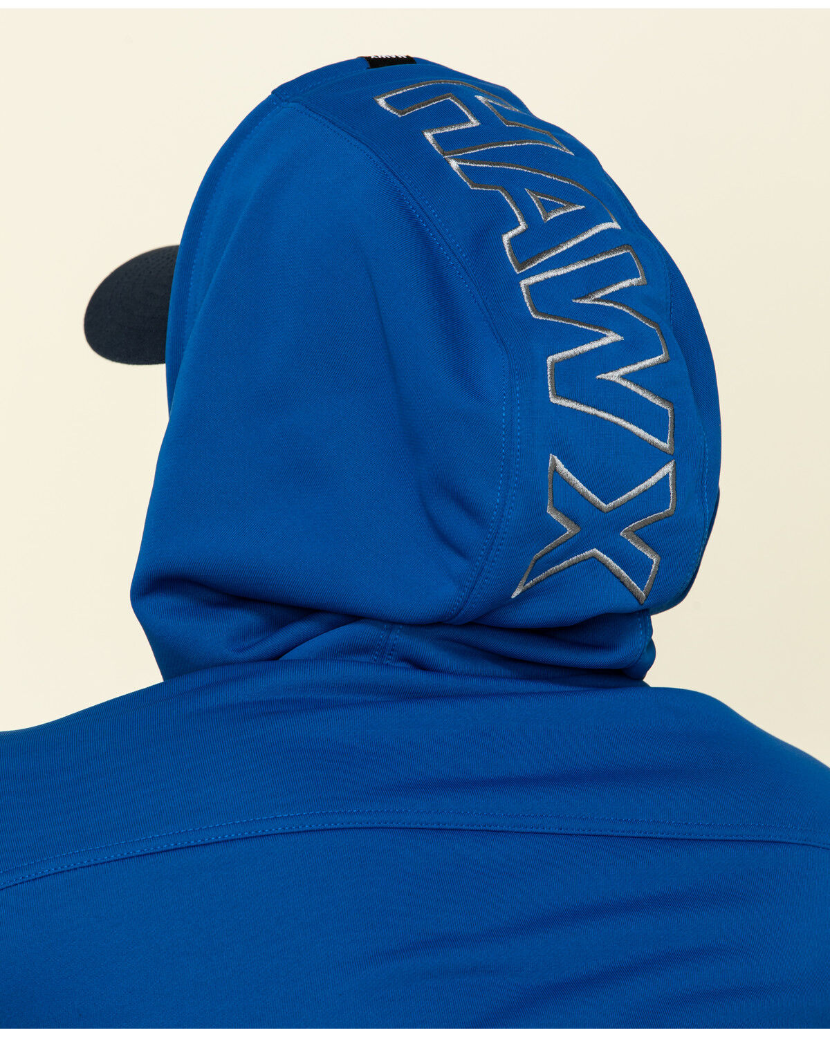 Image #5 - Hawx Men's Tech Logo Hooded Work Sweatshirt, Blue, hi-res