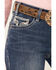 Image #4 - Rock & Roll Denim Women's Medium Wash Mid Rise Cowhide Pocket Bootcut Stretch Denim Jeans, Medium Wash, hi-res