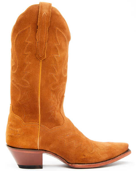 Image #2 - Dan Post Women's Suede Western Boots - Snip Toe, Honey, hi-res