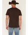 Image #4 - Cody James Men's Texas Long Horn Embroidered Short Sleeve Graphic T-Shirt, Dark Brown, hi-res