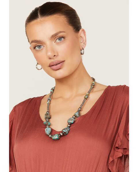 Image #1 - Paige Wallace Women's Chunky Long Necklace, Turquoise, hi-res