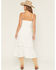 Image #4 - Miss Me Women's Sleeveless Button-Front Eyelet Trim Midi Dress, White, hi-res