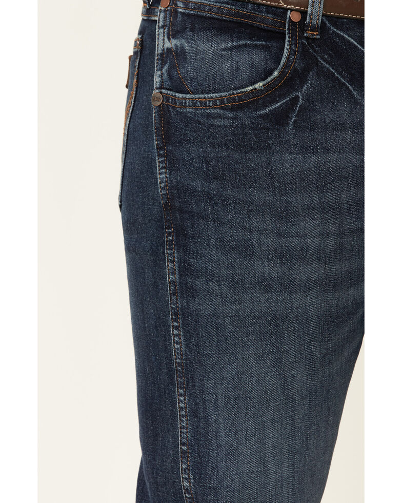 Wrangler Retro Men's Victoria Dark Wash Stretch Slim Bootcut Jeans - Tall, Blue, hi-res
