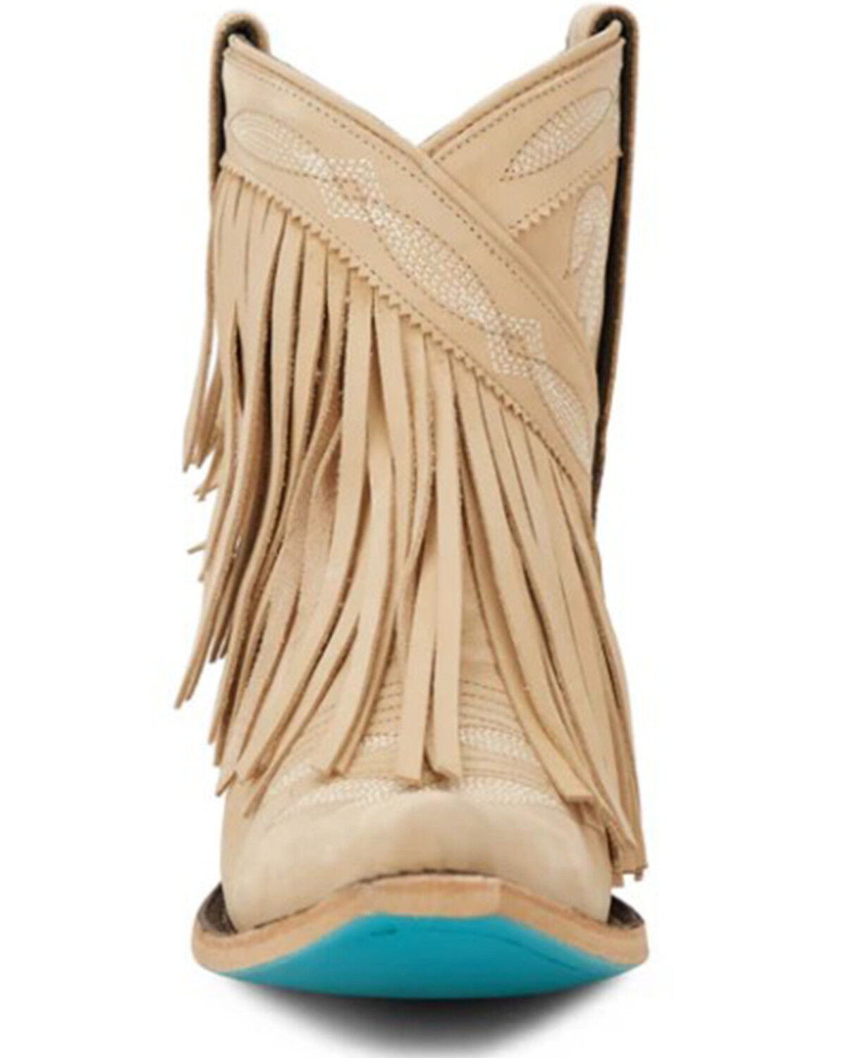 Image #4 - Lane Women's Senita Falls Western Booties - Snip Toe, Ivory, hi-res