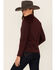 Shyanne Women's Burgundy Logo Sleeve 1/2 Riding Pullover , Burgundy, hi-res