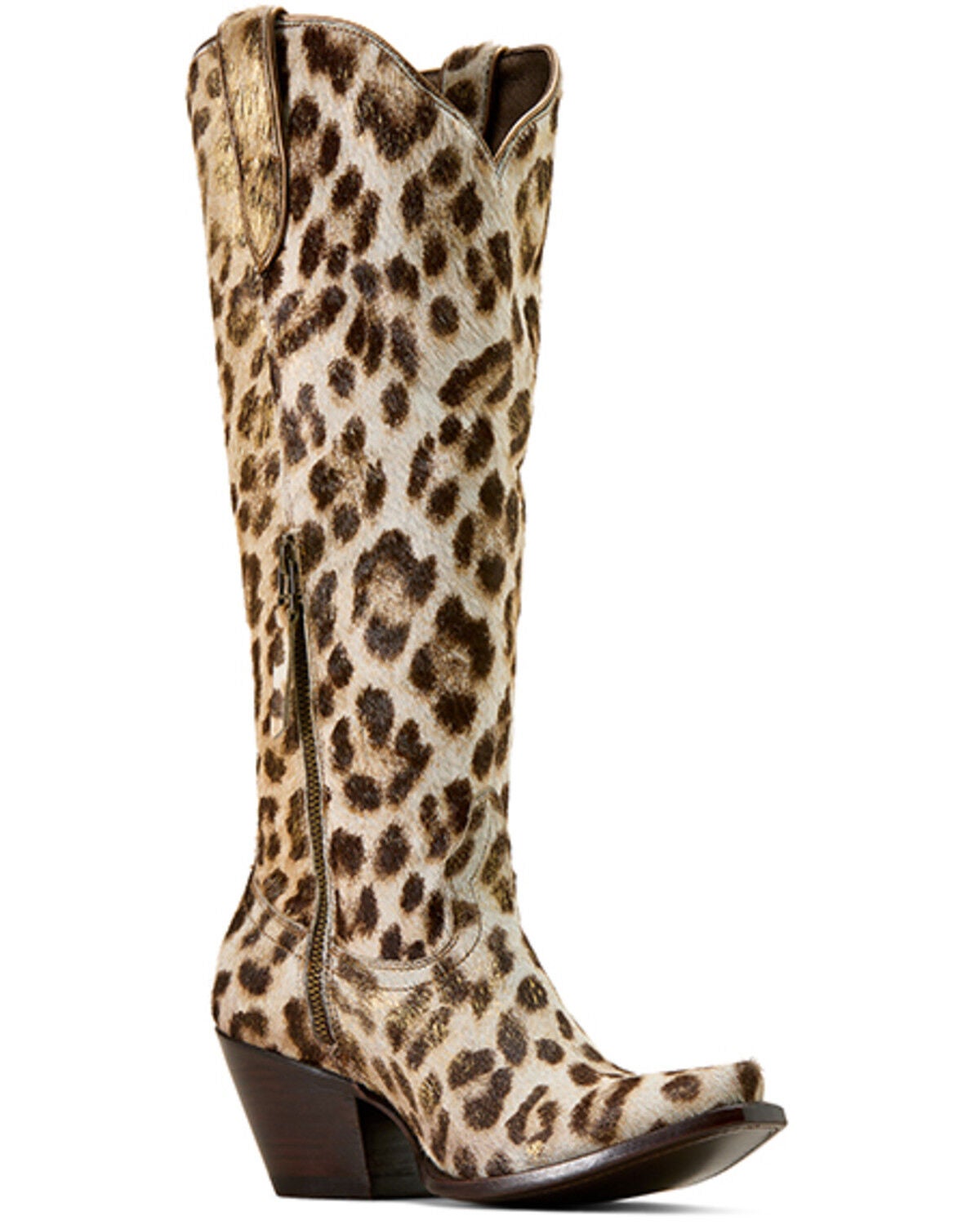 Image #1 - Ariat Women's Casanova Leopard Print Hair-On Western Boots - Snip Toe, Brown, hi-res